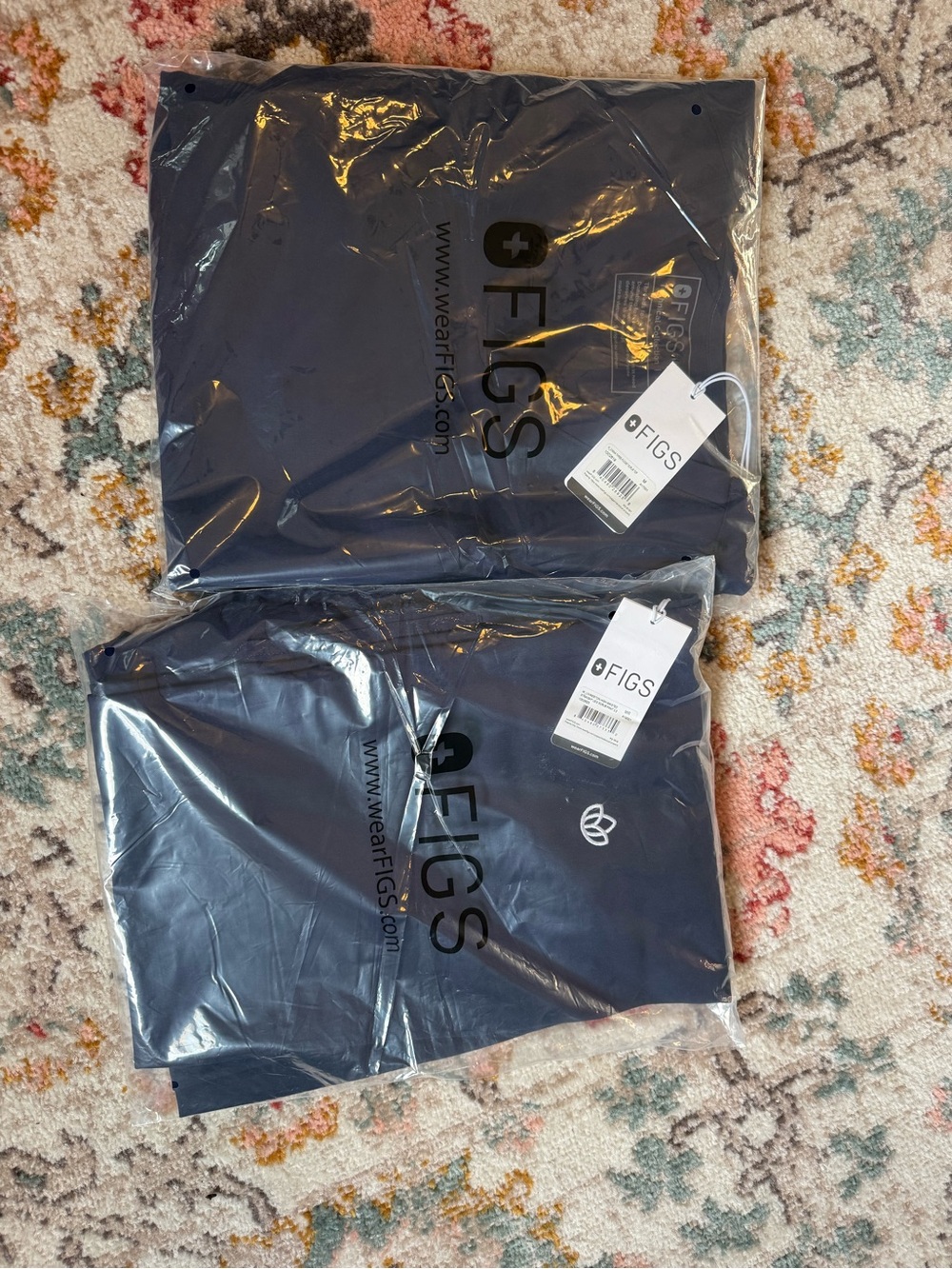 Figs Navy Medical Scrub Top and Pants Set